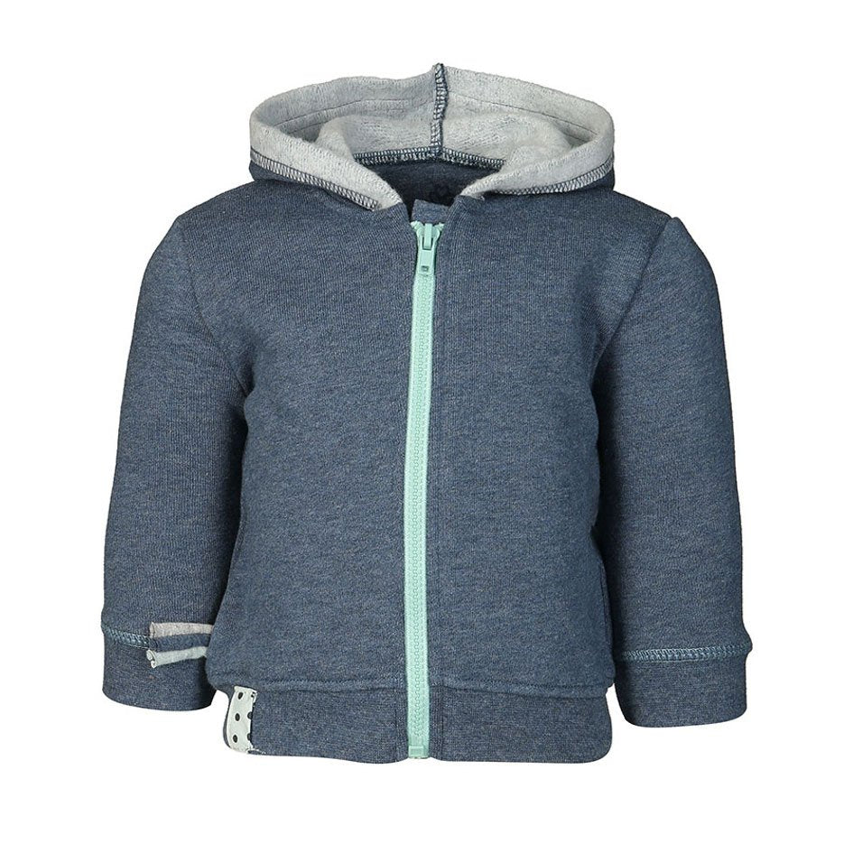 OrganicEra babyjasje met capuchon indigo