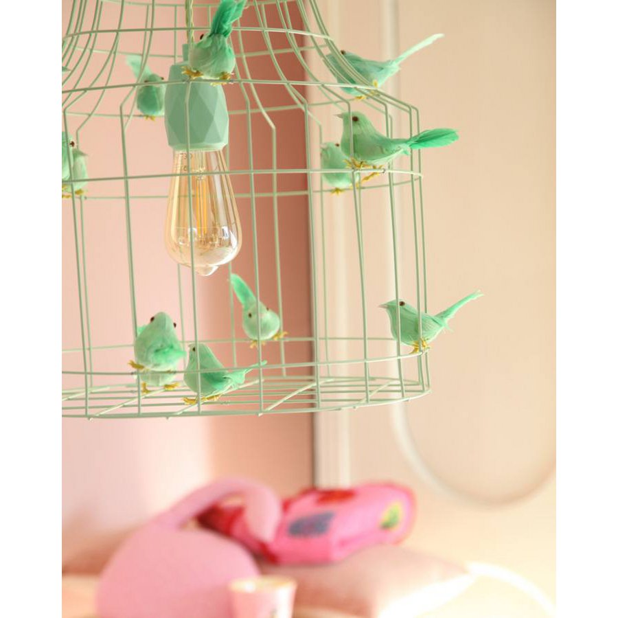 hanglamp vogeltjes mint