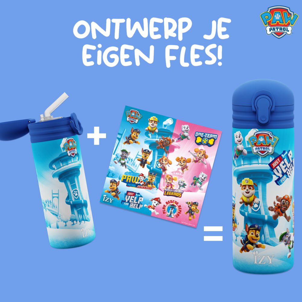 IZY Kids Thermos Drinkfles - Paw Patrol - Refresh Blue - 350ML