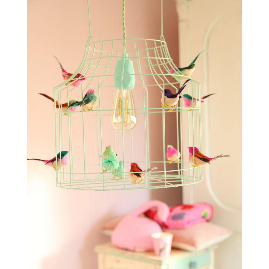 hanglamp vogeltjes mint mixed