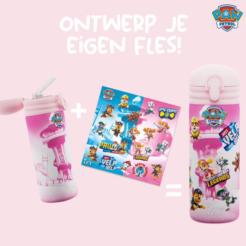 IZY Kids Thermos Drinkfles - Paw Patrol - Refresh Pink - 350ML