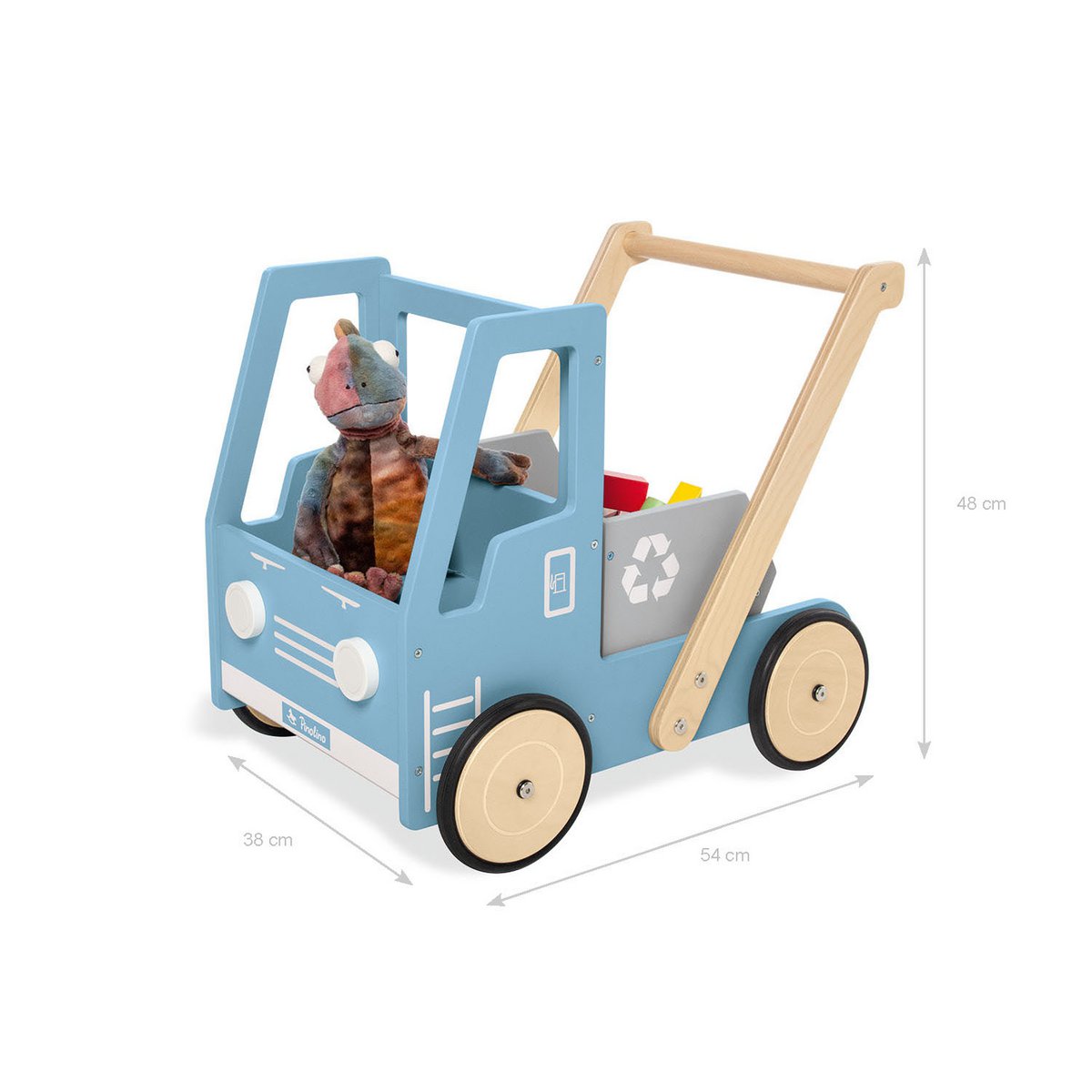 Pinolino loopwagen 'Kiepwagen Fred', blauw