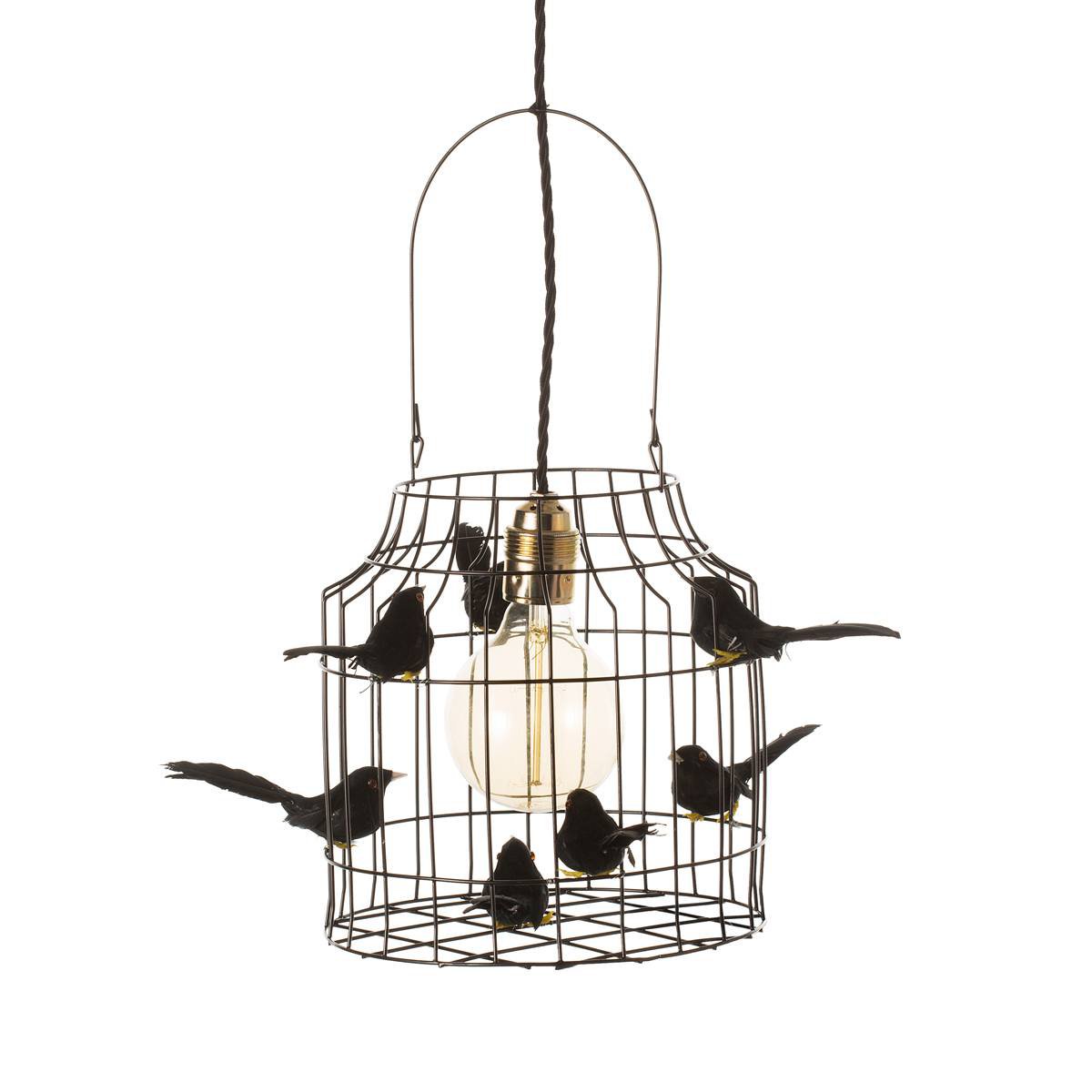 hanglamp vogels zwart