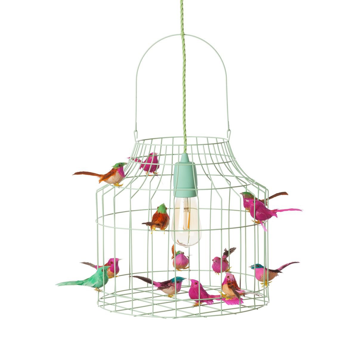 lamp vogels mint kleur