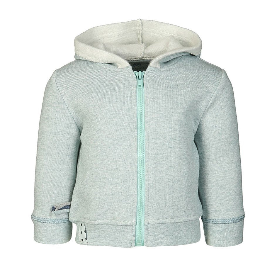 OrganicEra babyjasje met capuchon aqua