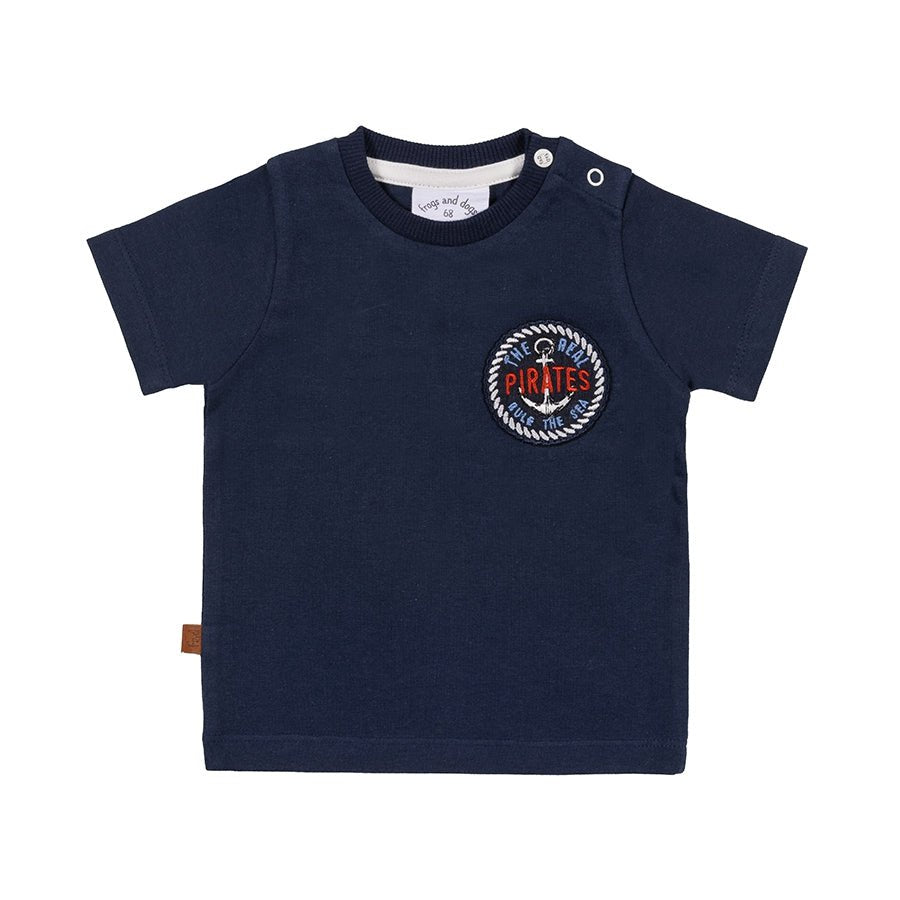 Frogs and Dogs Piraat T-shirt The Real Pirates Marineblauw
