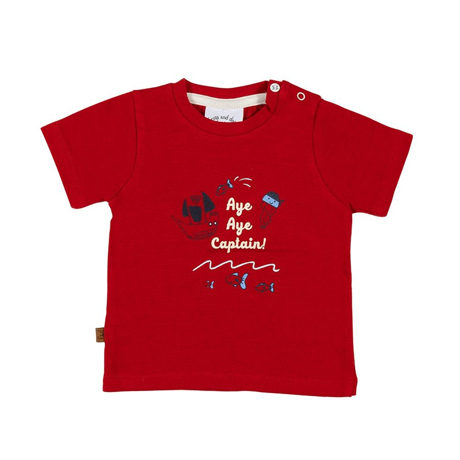 Frogs and Dogs Piraat T-shirt Kapitein Rood
