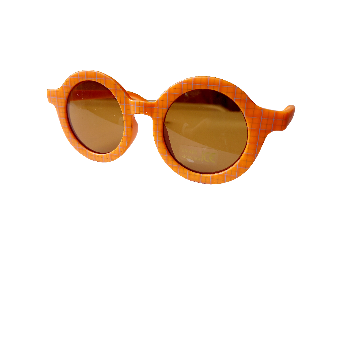 Happy by Lies kinderzonnebril retro ruit Oranje