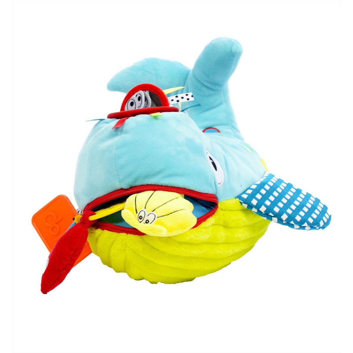 Dolce Classic activiteitenknuffel walvis Wallie - 21 cm