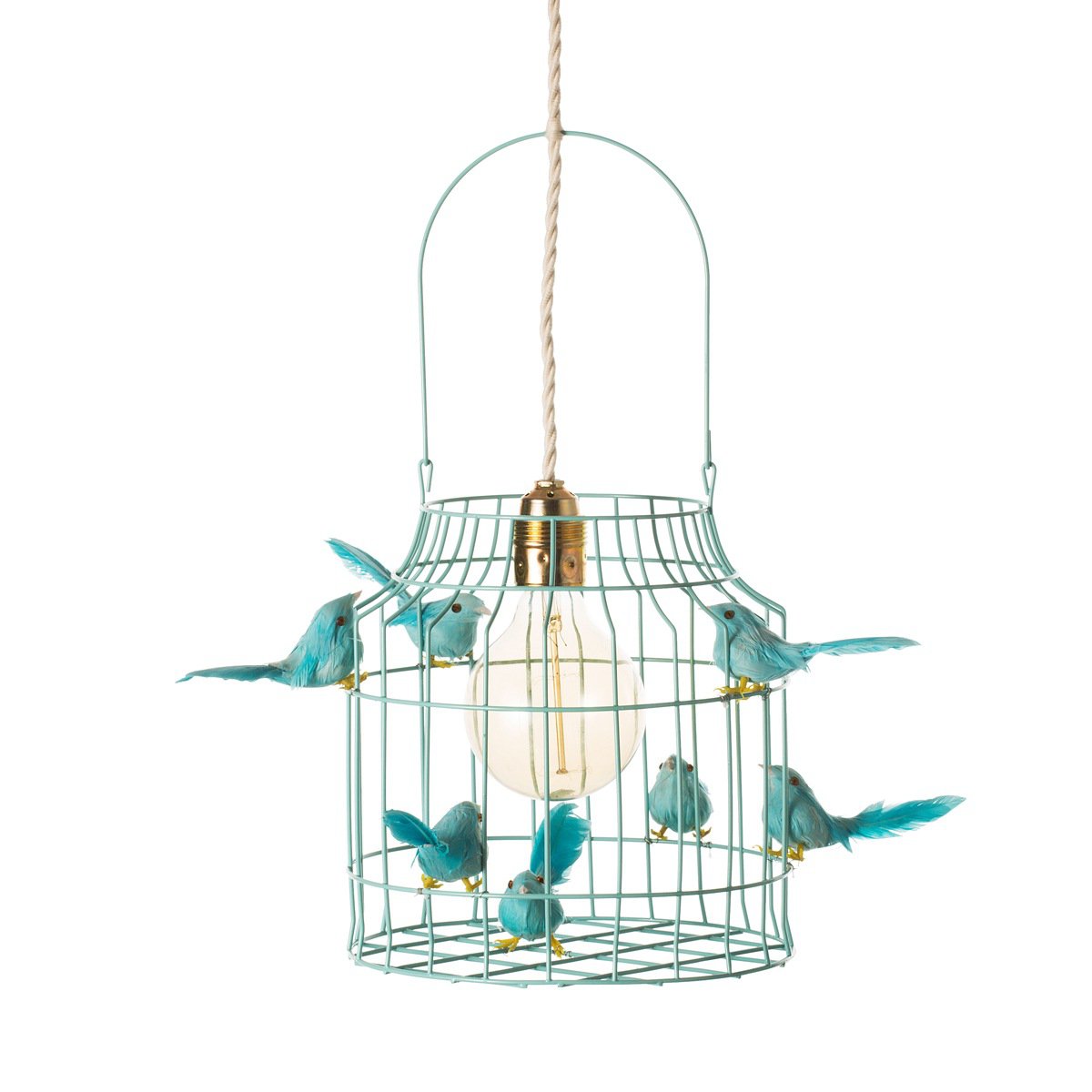 hanglamp vogels turquoise