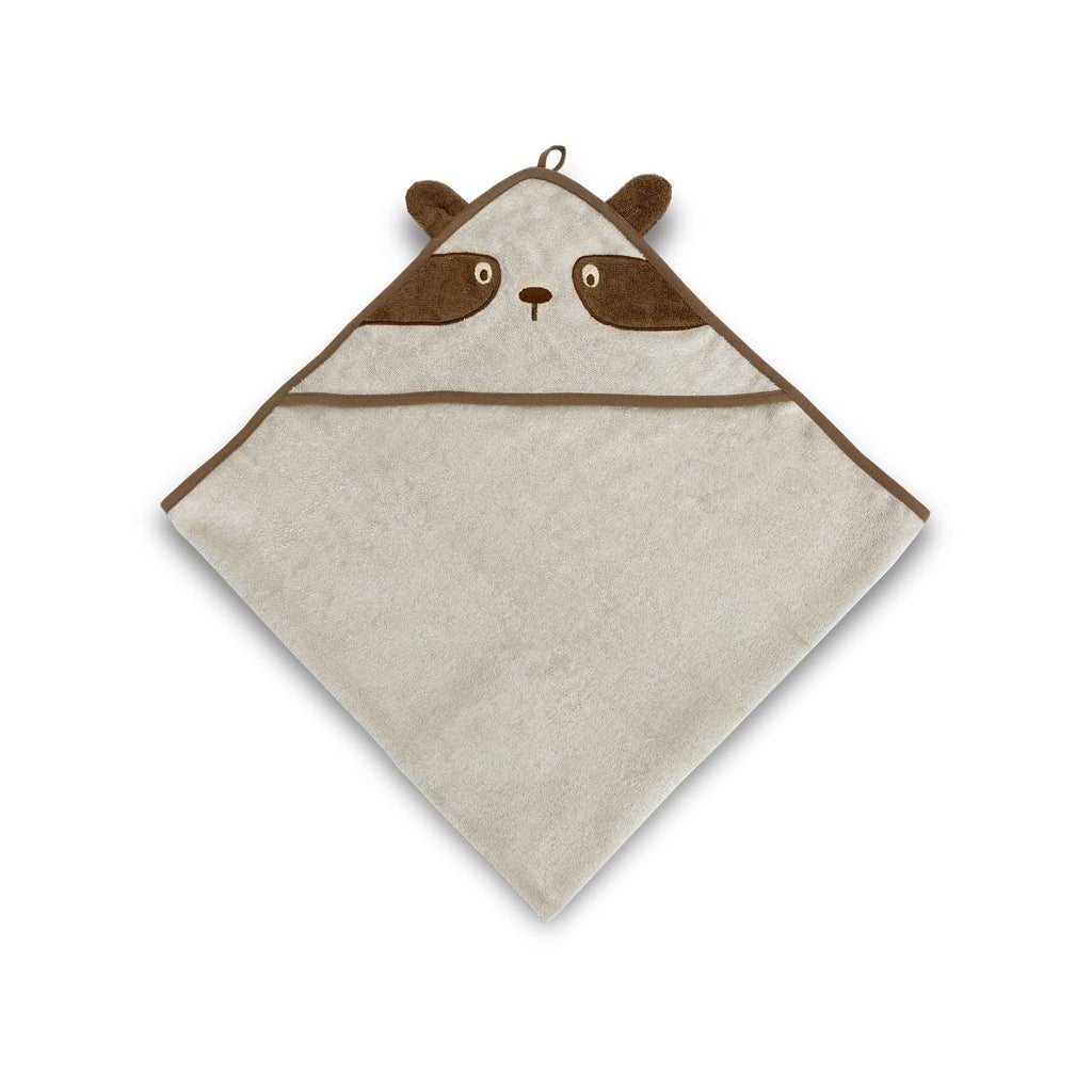 Nuuroo babyhanddoek Wasbeer met capuchon beige/bruin