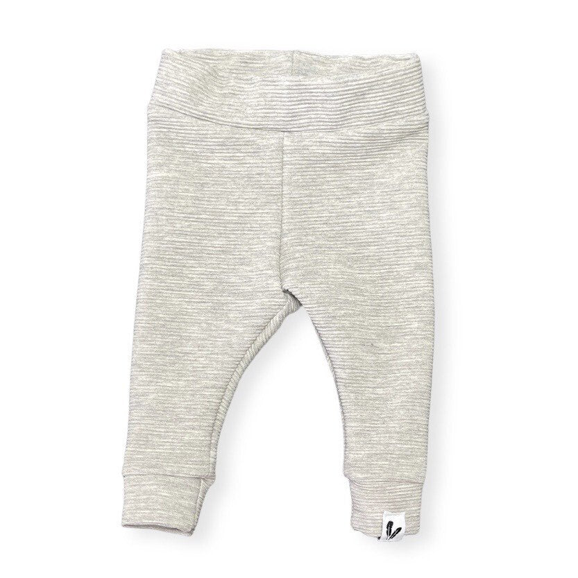 Feathers Newborn broekje rib light grey melange